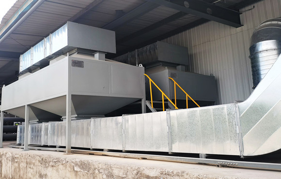 富維東陽廢氣處理項目進入安裝階段